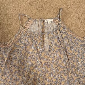 En crème Floral Print Women's Top